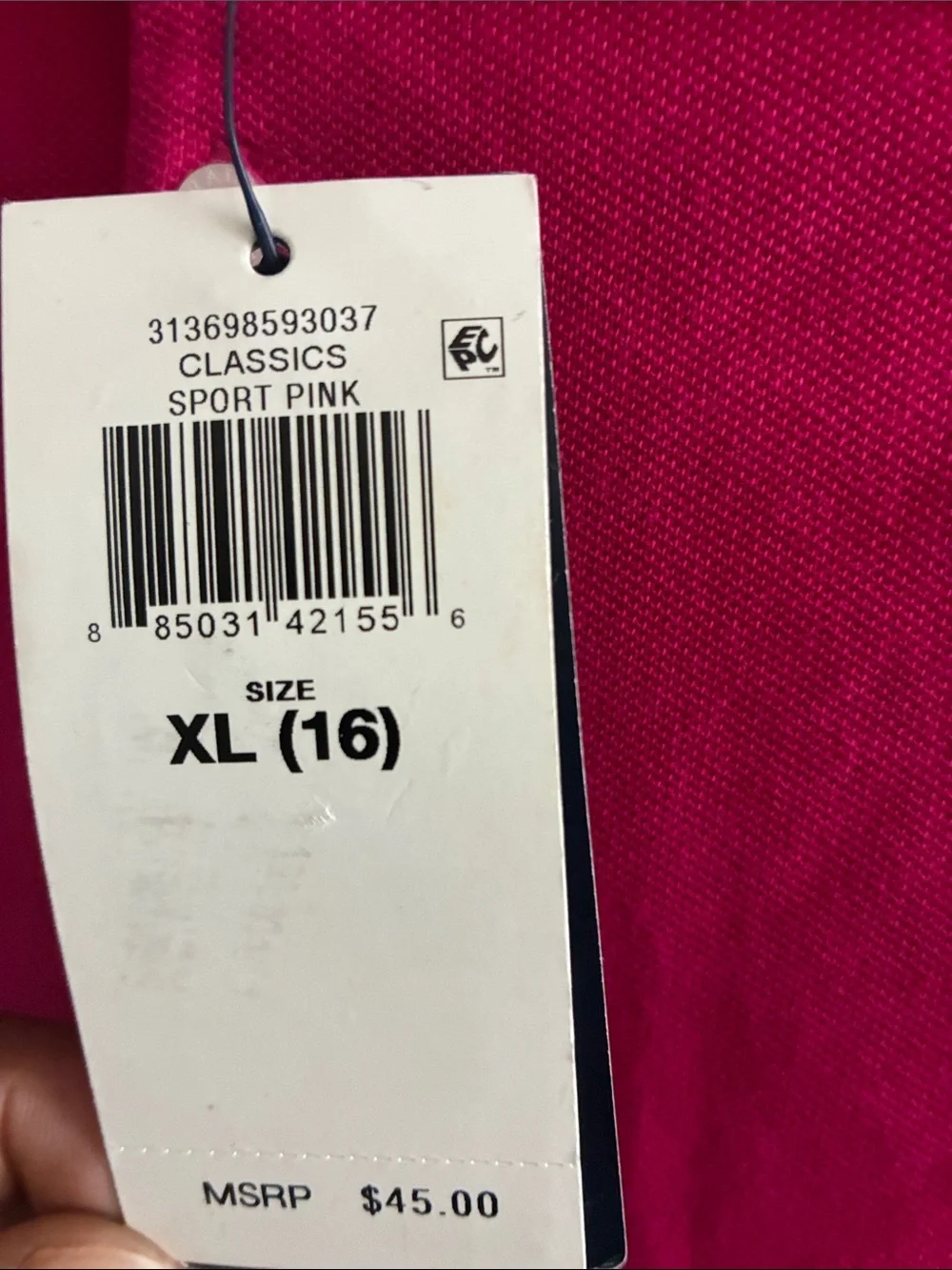 Ralph Lauren Girls Hot Pink Long Sleeve Polo Top